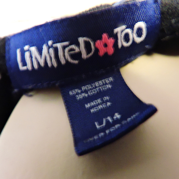 LIMITED TOO snap front top  sz 14/Large ...  black - Picture 3 of 6